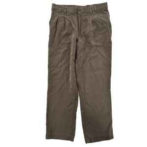 Tori Richard Pants‎ Mens 35 Brown Pleated Relaxed Fit 100% Tencel Lyocell Soft